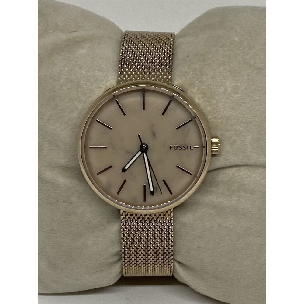 Fossil Hutton BQ3492 Women's Stainless Steel Analog Pink Dial Quartz Watch VK780